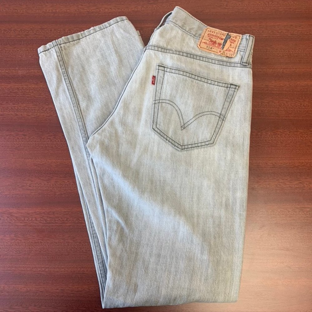 Men's Light Gray 514 Slim Straight